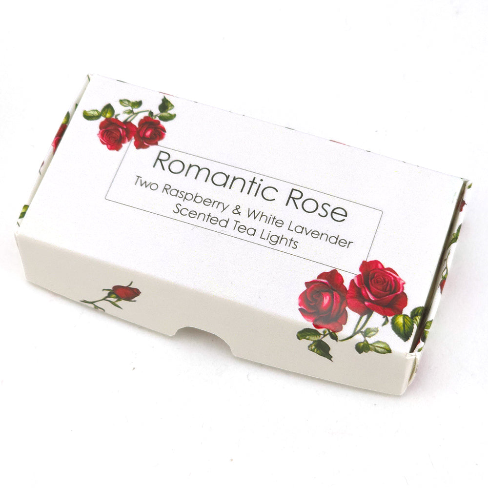 Raspberry & White Lavender Tealight Candles | Romantic Rose | Cracker Filler