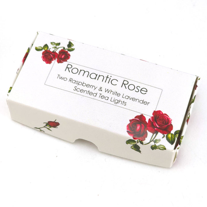 Raspberry & White Lavender Tealight Candles | Romantic Rose | Cracker Filler