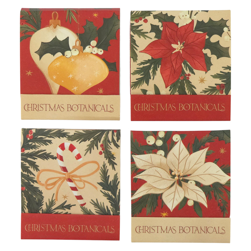 Christmas Botanical | Matchbook Nail Files | Single | Mini Gift | Cracker Filler