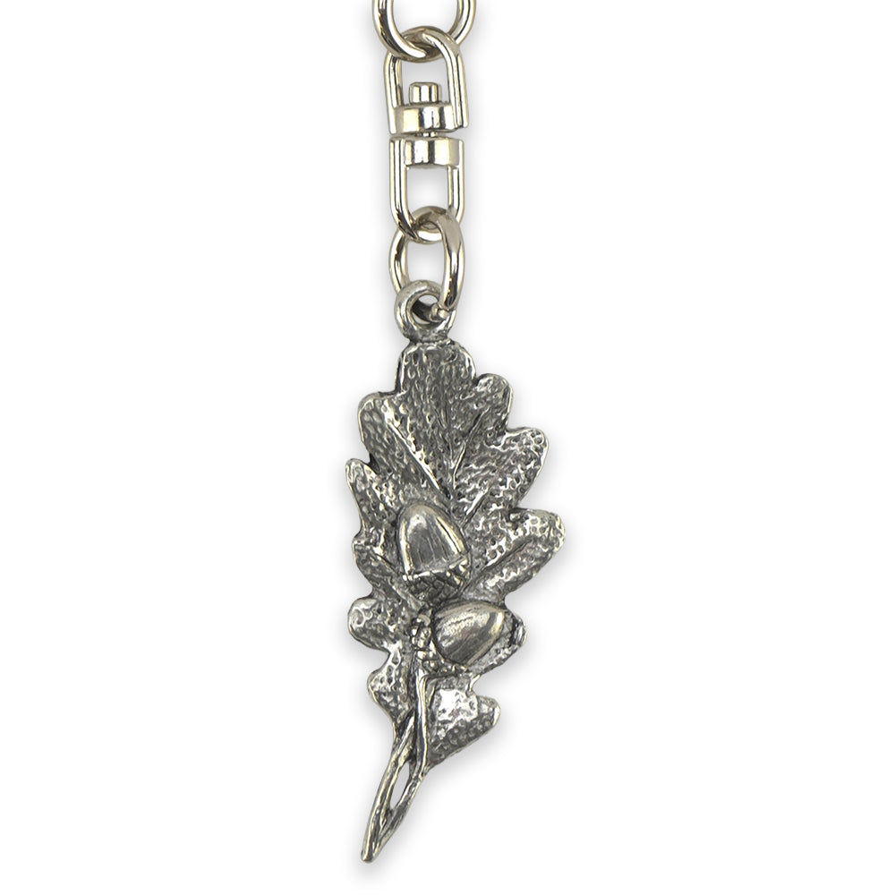 Oak Leaf | English Pewter 3D Keyring | Little Gift | Cracker Filler