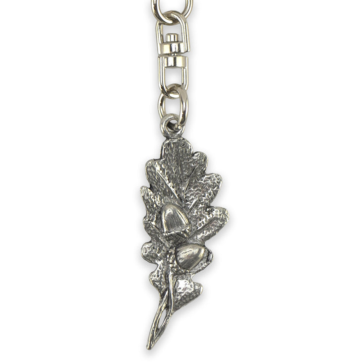 Oak Leaf | English Pewter 3D Keyring | Little Gift | Cracker Filler