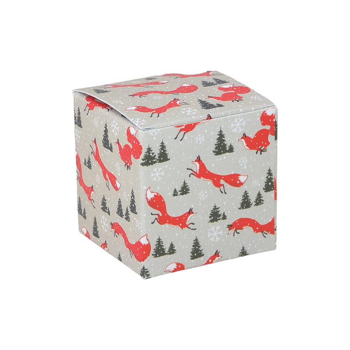 Christmas Fox | Mini Gift Box | 5cm Cube | 6 Boxes