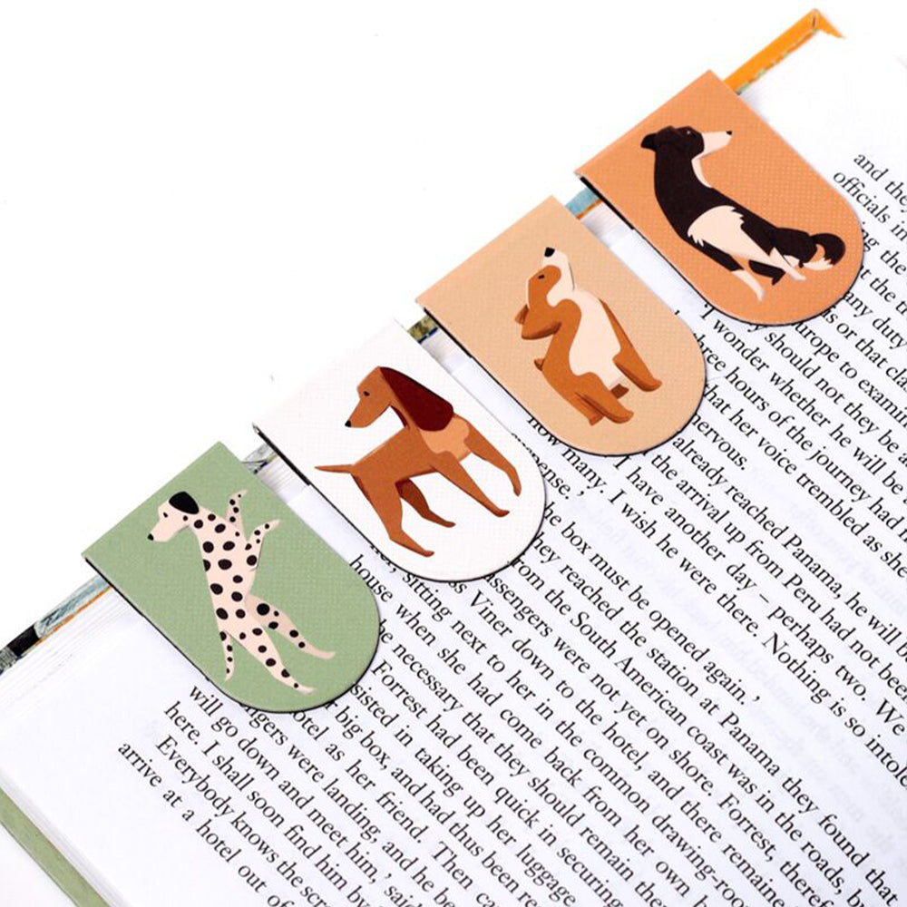 Barking Dogs | Magnetic Bookmarks | Set of 4 | Little Gift
