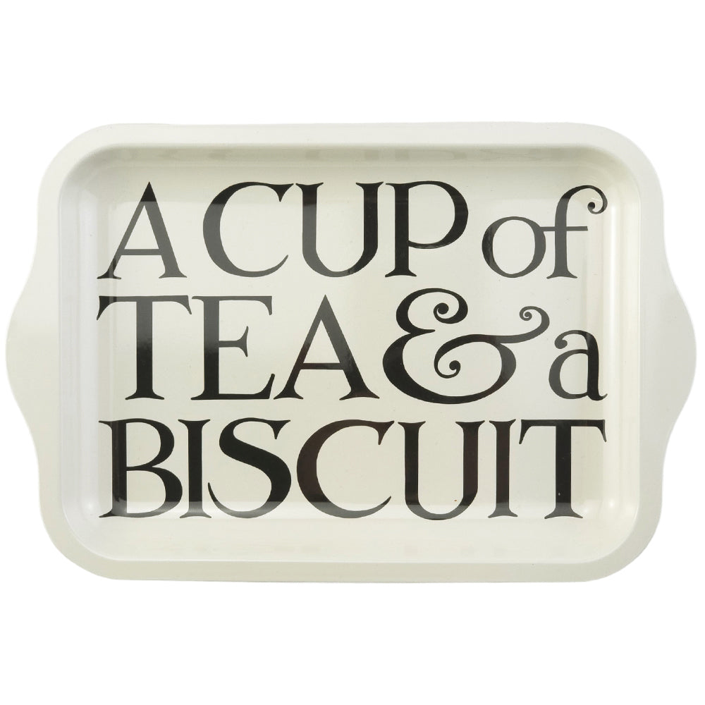 A Cup Of Tea & A Biscuit | Tinware Tray | 24 x 16cm | Emma Bridgewater Gift