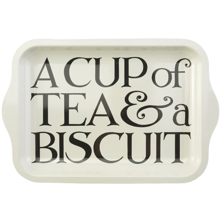 A Cup Of Tea &amp; A Biscuit | Tinware Tray | 24 x 16cm | Emma Bridgewater Gift