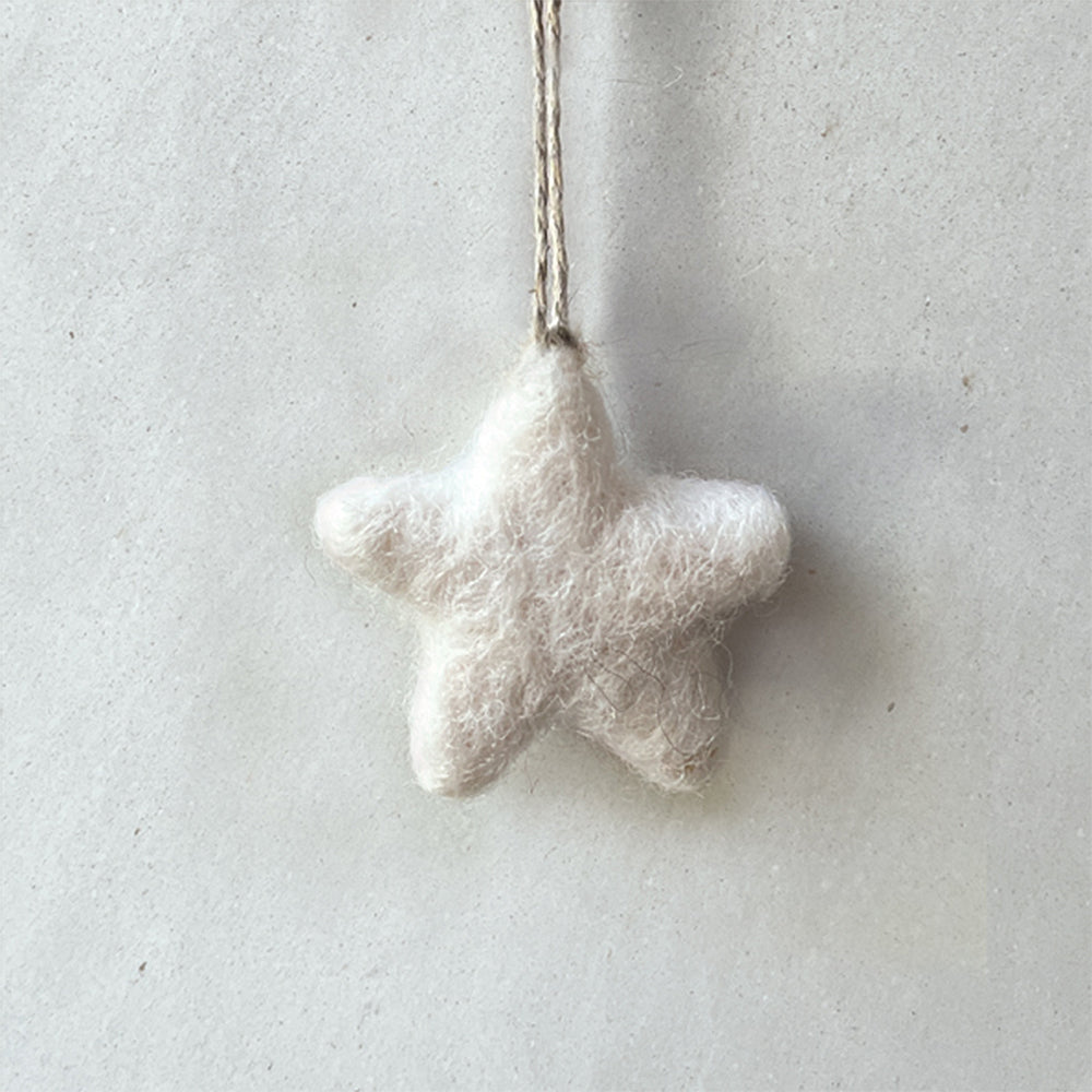 3.5cm Handmade Felt Christmas Tree Star Bauble | Cracker Filler | Little Gift