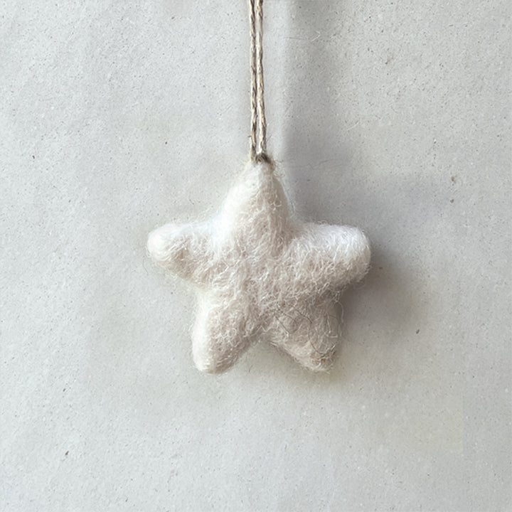 3.5cm Handmade Felt Christmas Tree Star Bauble | Cracker Filler | Little Gift