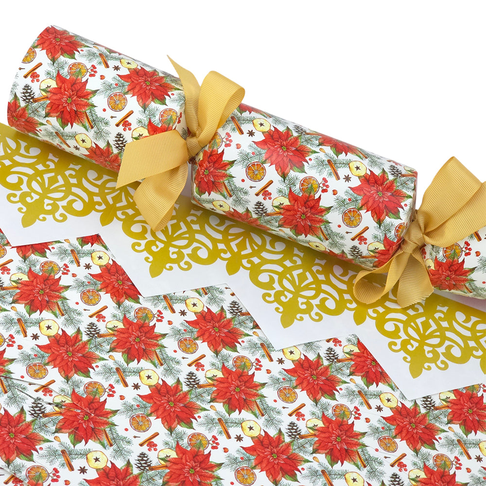 Christmas Poinsettia &amp; Spice | Cracker Making Craft Kit | Make and Fill Your Own