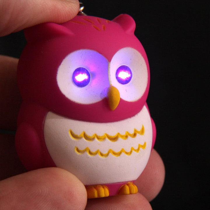 Bright Owl Keyring | LED Torch & Hooting Sound | Mini Gift | Cracker Filler