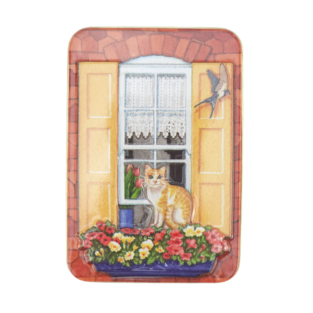 Window Box Cats | Cute Fillable Tin | Little Gift | 11 x 7.5cm
