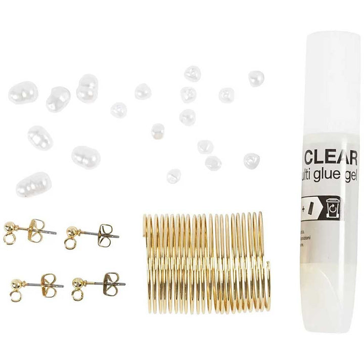 Earrings & Ring | Mini Craft Kit | Gold Plated Jewellery