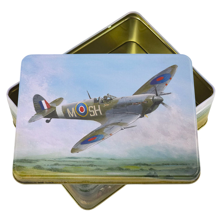 Spitfire | War Plane Lovers Tin | 19.5 x 15.5cm | Gift Idea