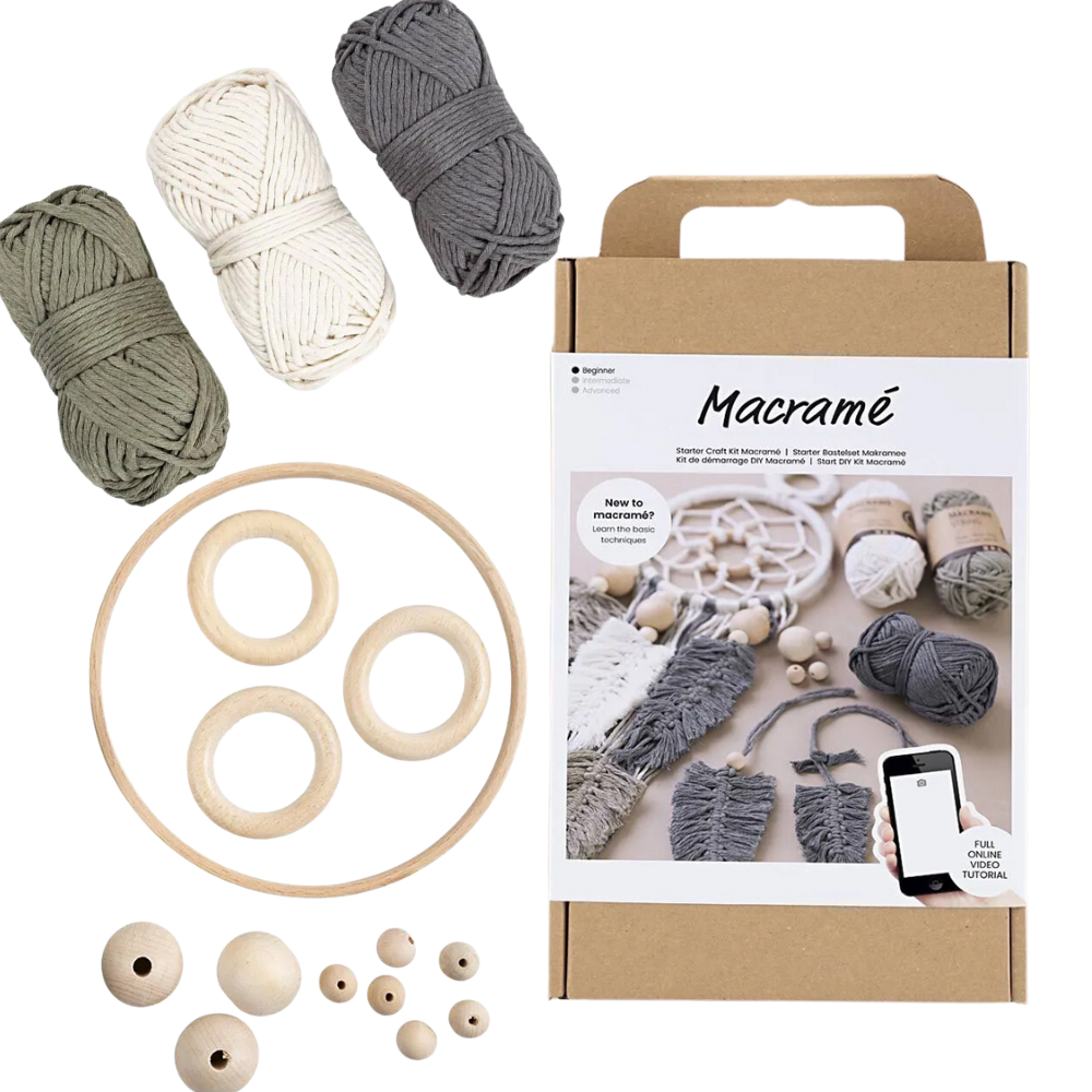 Macrame Starter Set | Complete Craft Kit | Make a Dreamcatcher
