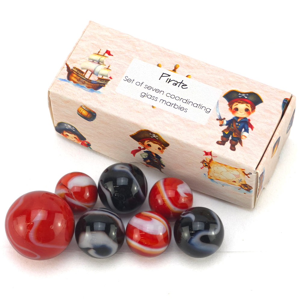 Pirate | Mini Box of Marbles for Kids | Cracker Filler | Party Bag Gift