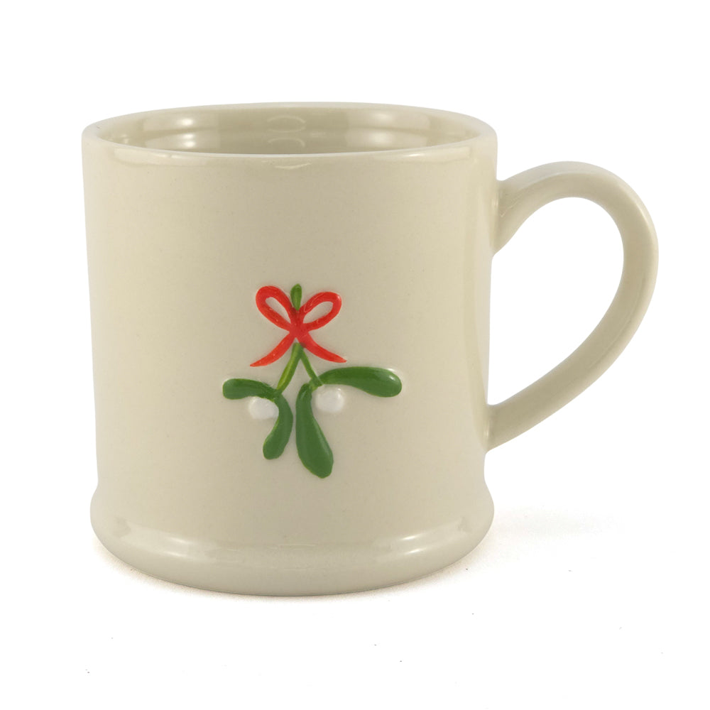 Mistletoe | Stoneware Mini Mug | 7.5cm Tall | Gisela Graham Christmas