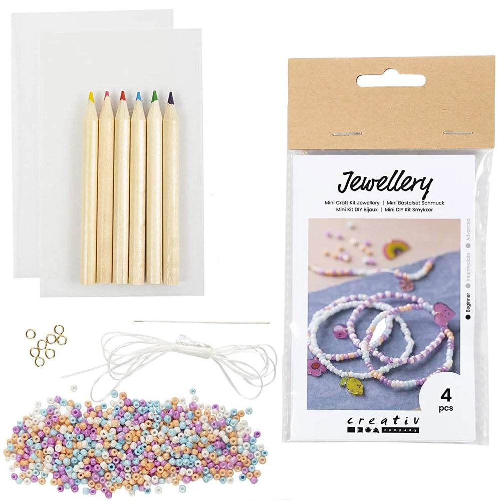 Mini Jewellery Craft Kit for Kids | Makes 4 Shrink Plastic Bracelets
