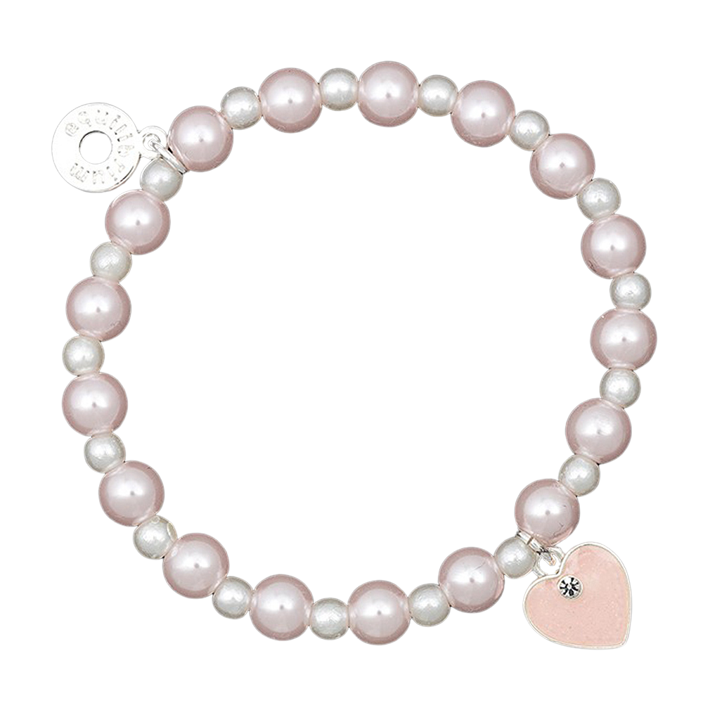 Pretty Pink Pearl Style Bracelet for Girls | Boxed Jewellery Gift