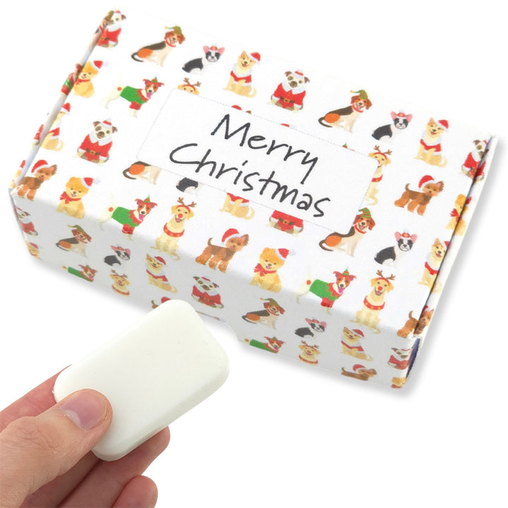 Christmas Dogs | Merry Christmas | 20g Scented Soap | Little Gift | Cracker Filler