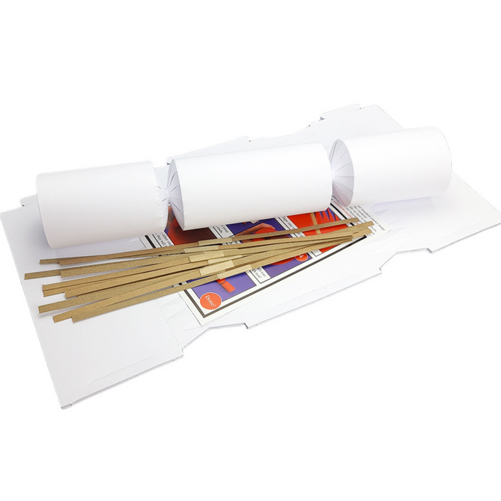 Basic White Make &amp; Fill Your Own DIY Recyclable Christmas Cracker Craft Kit