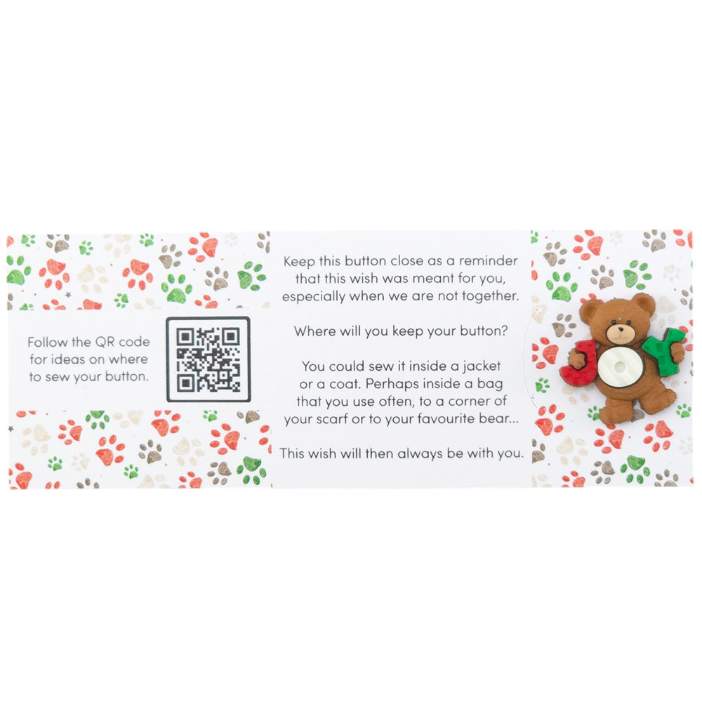 You Bring Joy to My Life | Christmas | Button Wishes Sew On Token | Little Gift