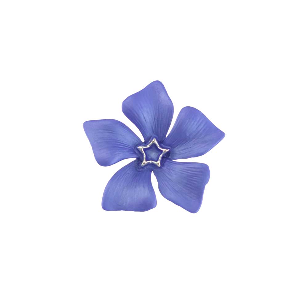 Pretty Periwinkle Silver Plated Brooch | Deep Blue | Little Cracker Filler Gift
