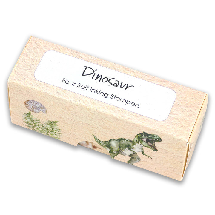 Dinosaur | 4 Self Inking Stampers for Kids | Cracker Filler | Party Bag Gift
