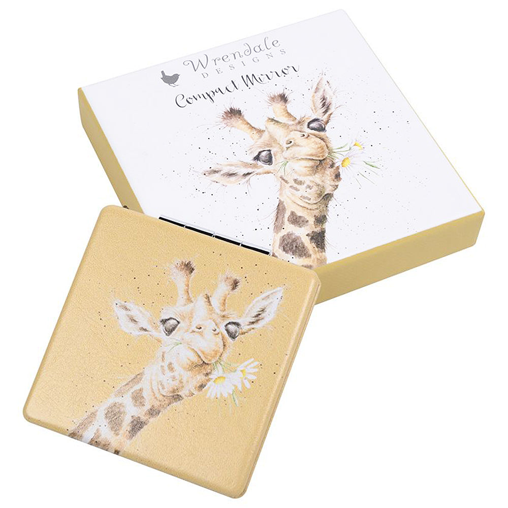 Daisy Comping Giraffe | Compact Mirror | Ladies Handbag Gift | Wrendale Designs