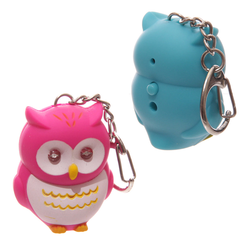 Bright Owl Keyring | LED Torch & Hooting Sound | Mini Gift | Cracker Filler