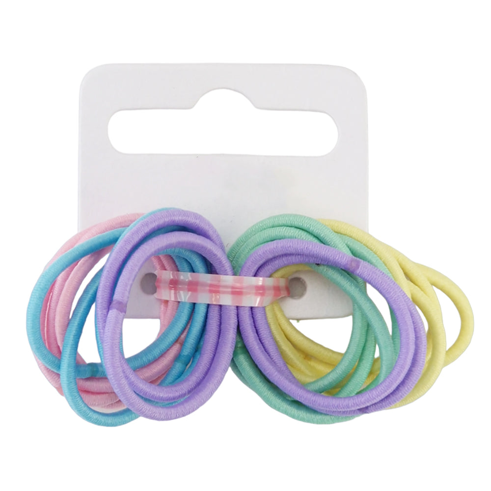 Pastel Shades | Bundle of 20 Tiny Hair Elastics | Little Gift | Cracker Filler