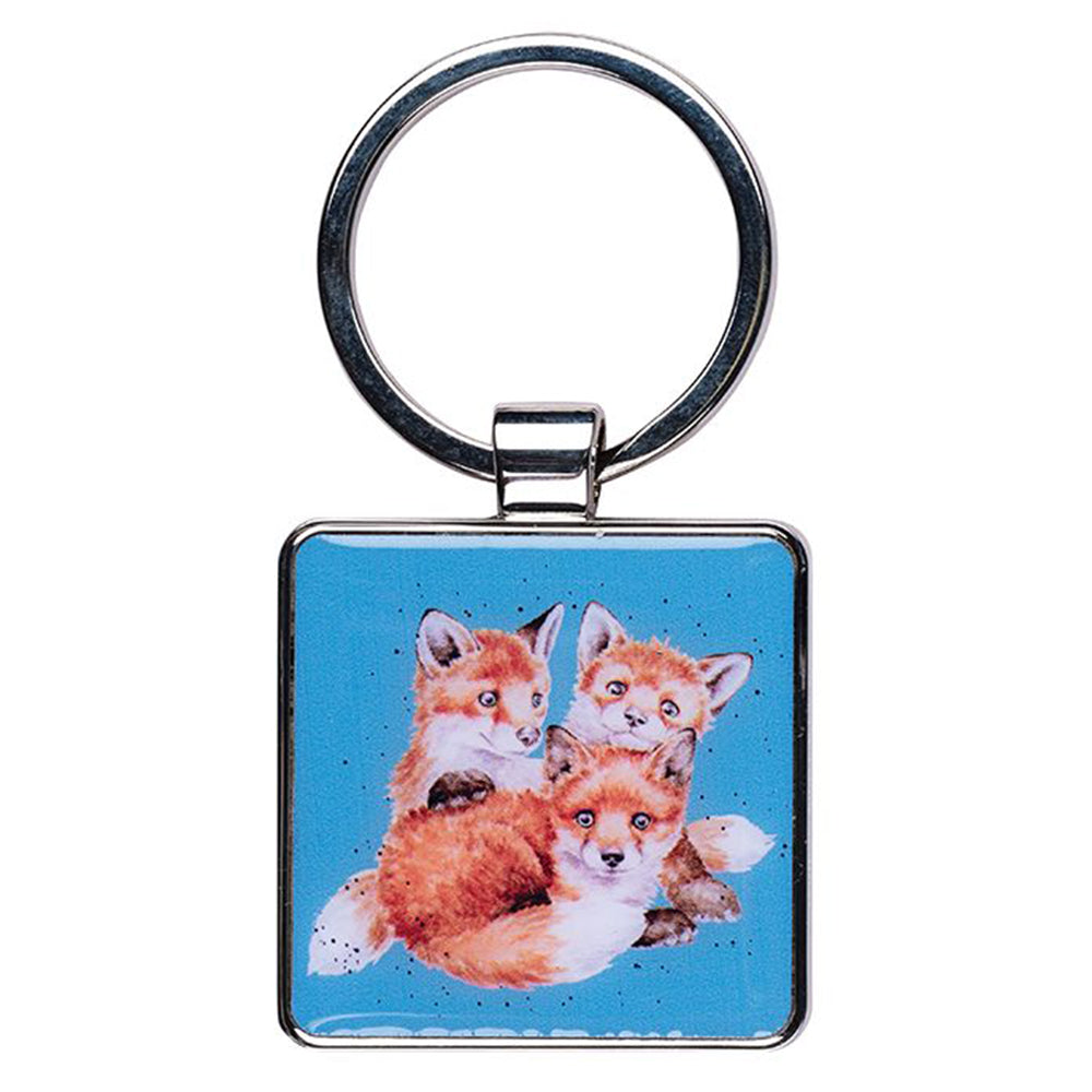 Fox Cub Gathering Keyring | Wrendale Designs | Cracker Filler | Mini Gift