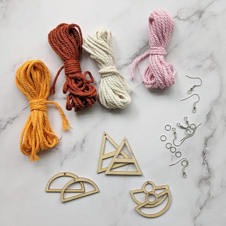 Make Your Own Macrame Earrings & Necklaces | Complete Boxed Craft Kit