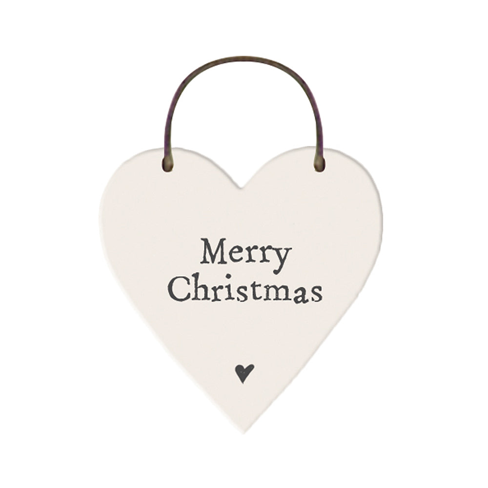 Merry Christmas | Little Wooden Hanging Heart | Little Gift | Cracker Filler
