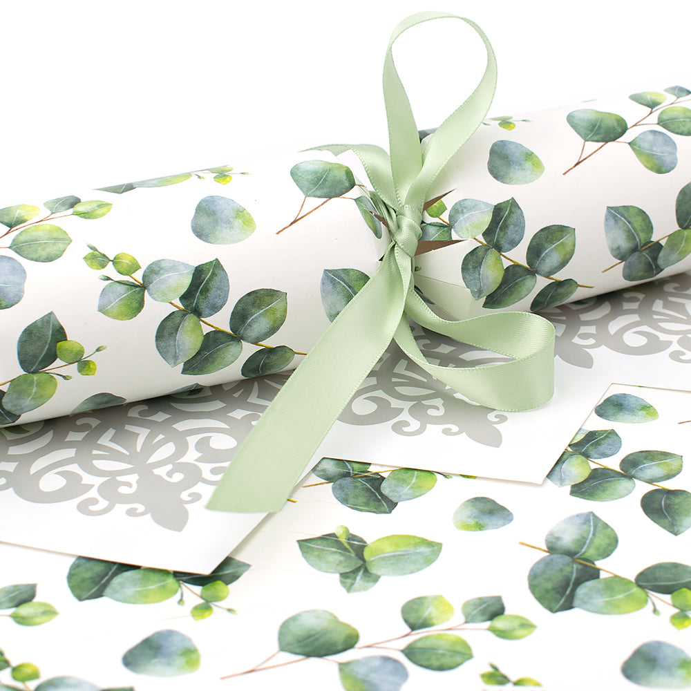 Watercolour Eucalyptus | SNAPLESS Christmas Cracker Making Craft Kit | Makes 6