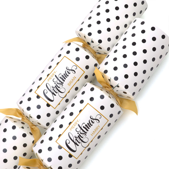 Personalised Cracker Making Craft Kit | Christmas Spots | Makes 4 or 6 Crackers