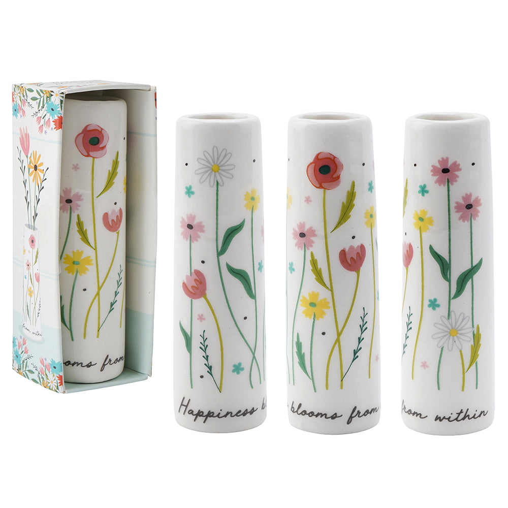 Happiness Blooms from Within | Little Bud Vase | Little Gift | Cracker Filler