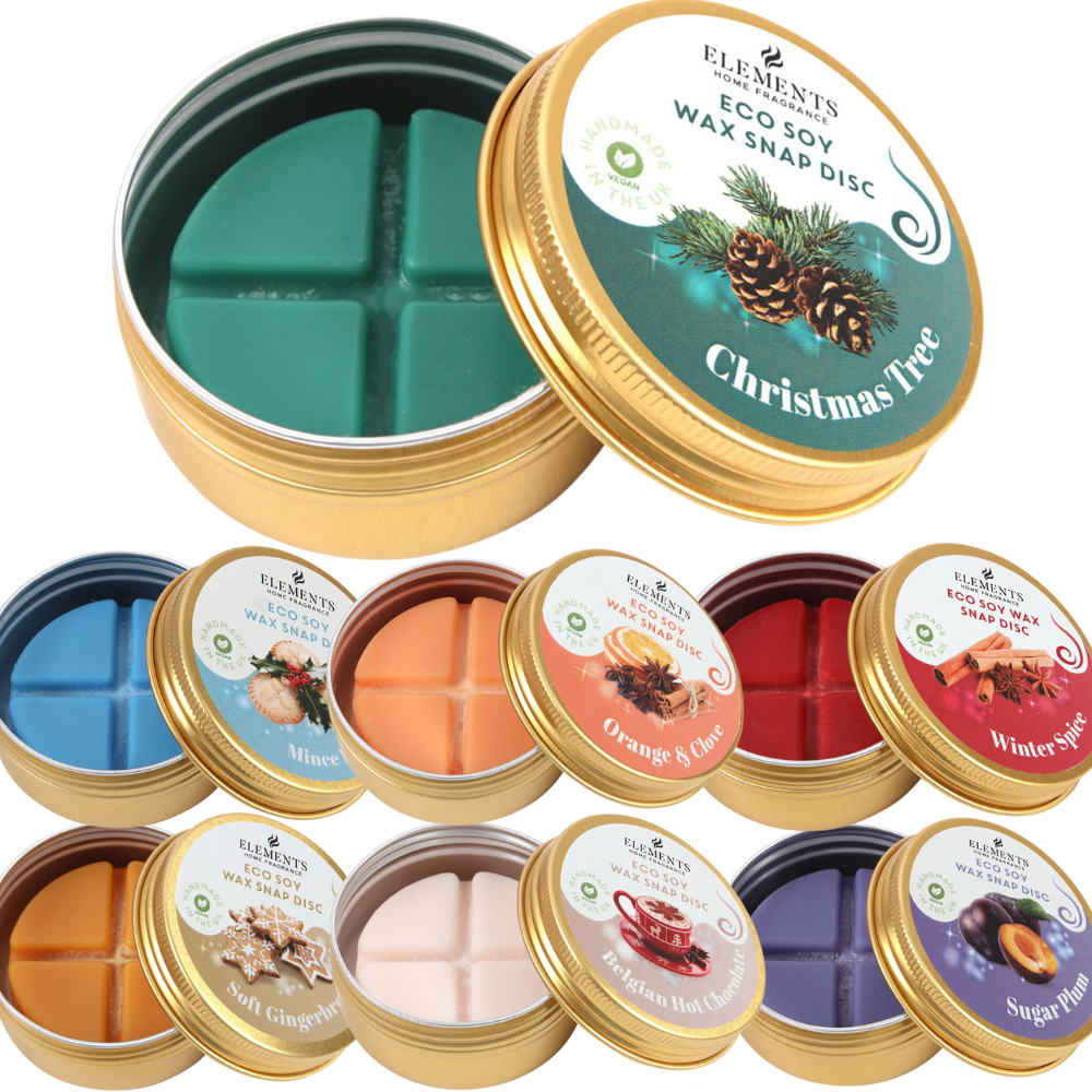 Christmas Soy Wax Snap Discs in a Tin | Cracker Filler | Little Gift