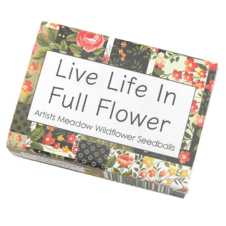 Live Life in Full Flower | Artist Mix Seedball Box | Cracker Filler | Little Gift