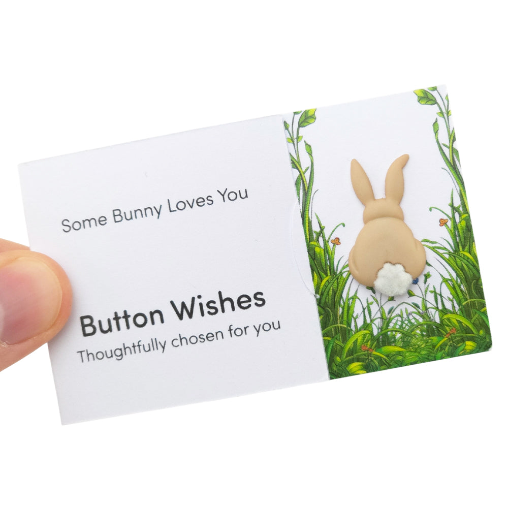 Some Bunny Loves You | Button Wishes Sew On Token | Little Gift | Cracker Filler