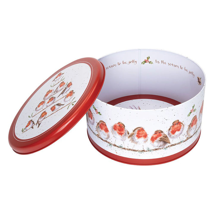 Christmas Robins | Round Cake Tin | 22cm Wide | Wrendale Designs | Gift Idea