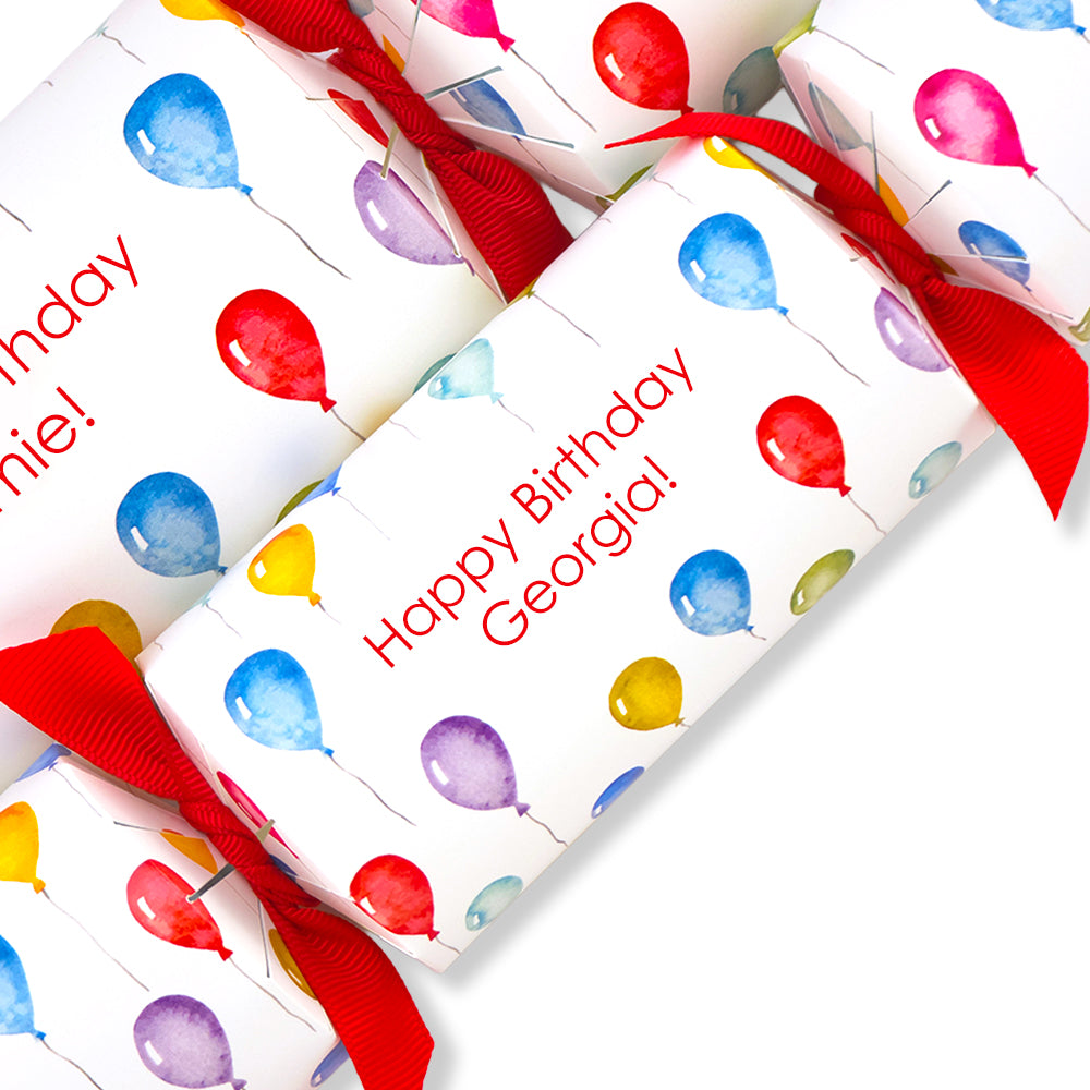 Personalised Cracker Making Craft Kit | Happy Birthday Balloons | Minimum 4