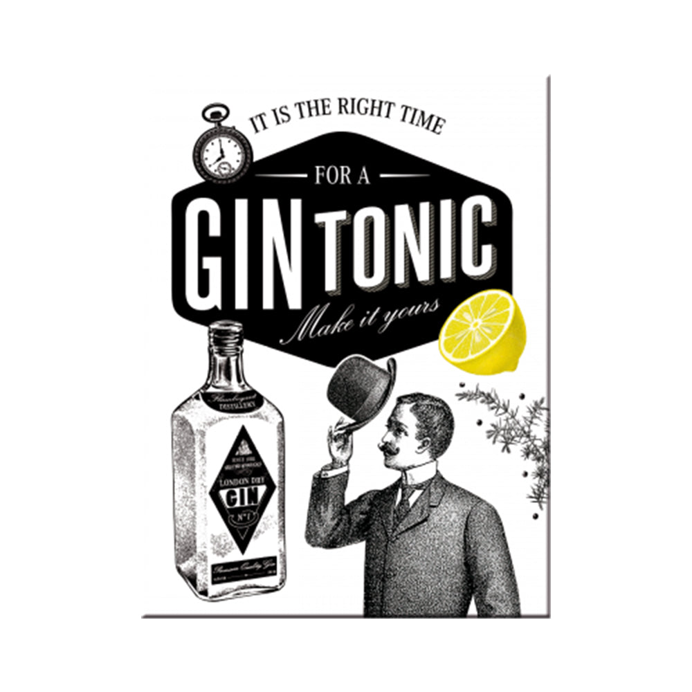 Gin & Tonic Nostalgic Tin Magnet | Cracker Filler | Little Gift