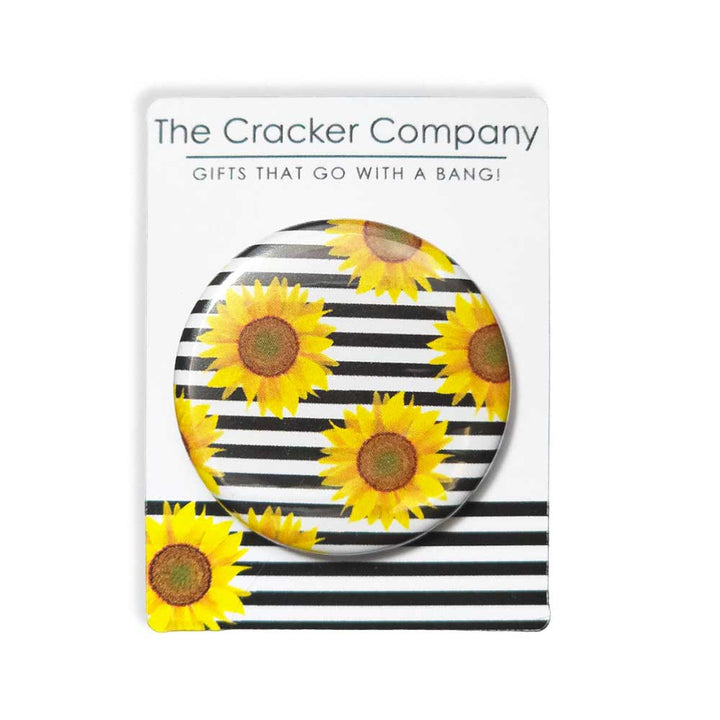 Bright Sunflower | 38mm Button Pin Badge | Little Gift | Cracker Filler