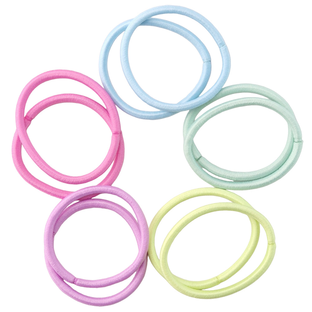 Pastel Shades | 10 Hair Elastics | Little Gift | Cracker Filler