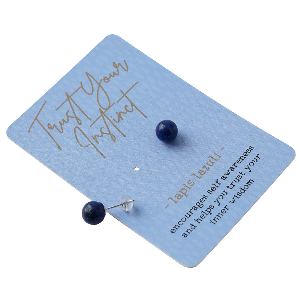 Trust Your Instinct | Blue Lapis Lazuli Earrings | Little Gift | Cracker Filler
