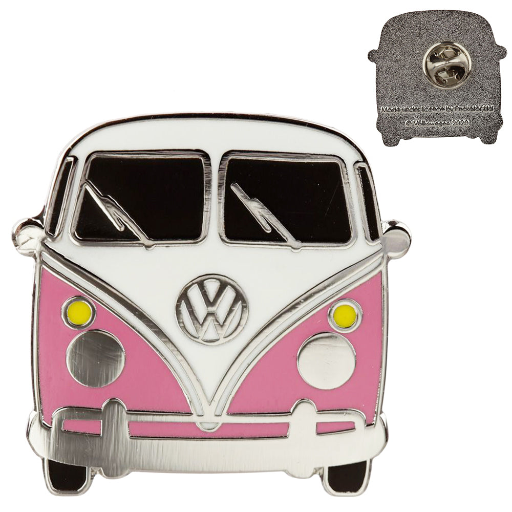 VW Camper Van | Pink Enamel Pin Badge | Little Gift | Cracker Filler