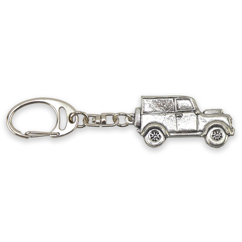 Classic Landrover | Chunky English Pewter 3D Keyring | Cracker Filler Gift