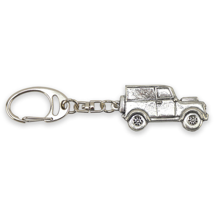 Classic Landrover | Chunky English Pewter 3D Keyring | Cracker Filler Gift