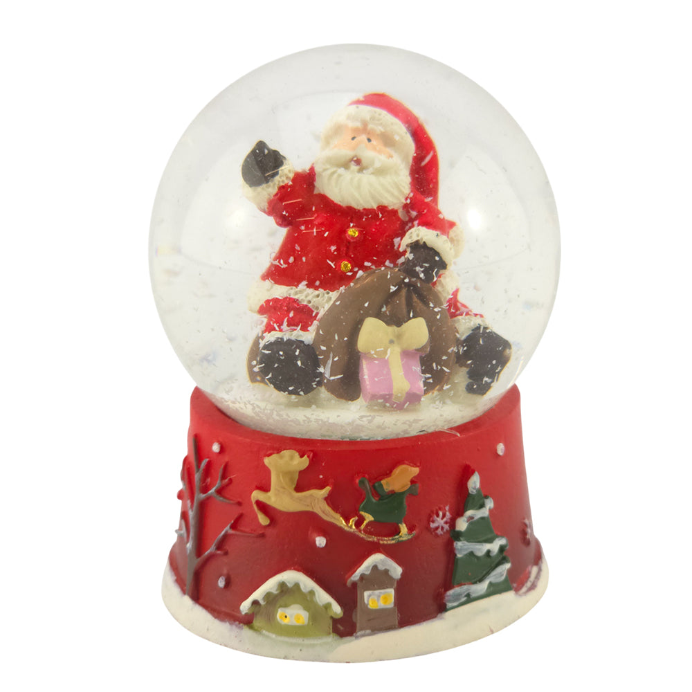 Father Christmas Snowdome | Resin & Glass | 6cm Tall | Little Gift