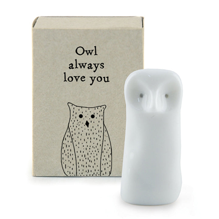Owl Always Love You | Ceramic Owl in a Matchbox | Cracker Filler | Little Gift