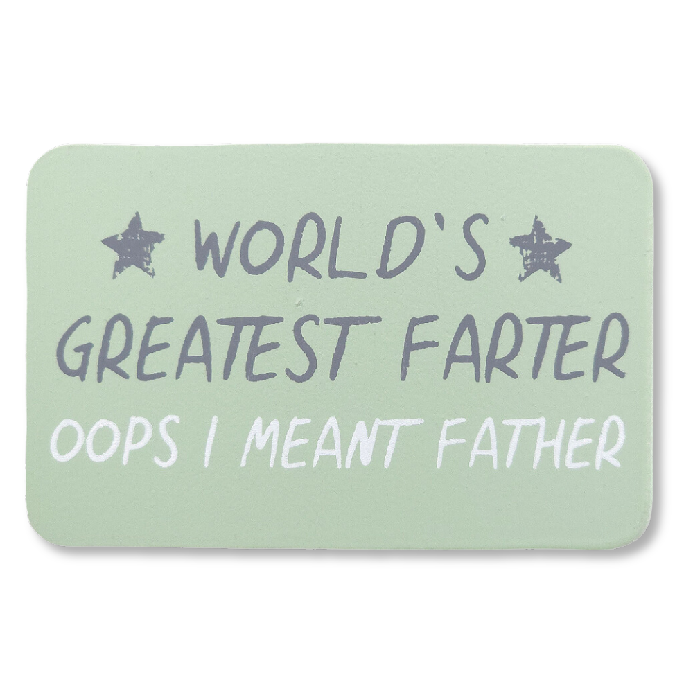 World's Best Farter/Father | Printed Tin Magnet | Mini Gift | Cracker Filler